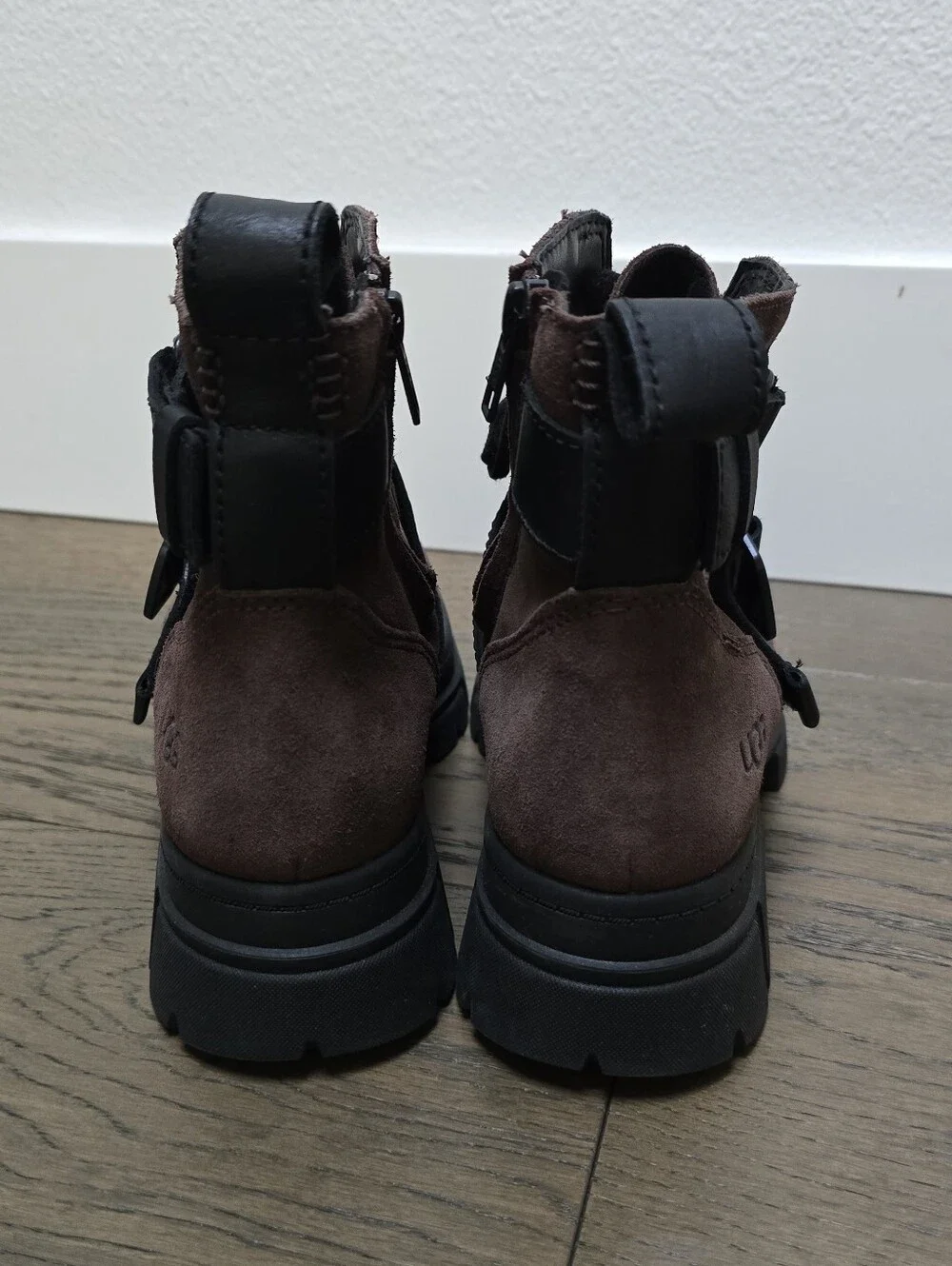 UGG Ashton Waterproof Suede Chunky Lace-Up Lug Sole Boot In Dark Earth Brown